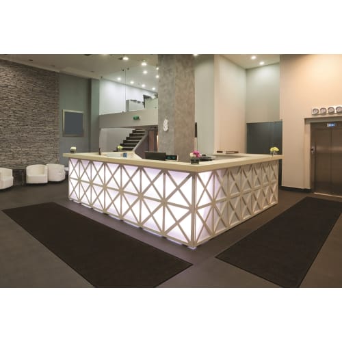M+A Matting® Plush Mat 4x6 Carpeted (Wiper) Indoor Mat. Universal Cleated Backing, Black